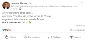 publication LinkedIn Jérémie Abbou