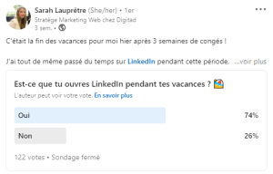 sondage LinkedIn Digitad