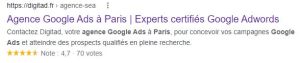 rich snippet agence google ads paris digitad