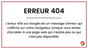 Erreur 404 Google Définition