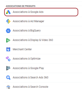 associer google ads et analytics 4
