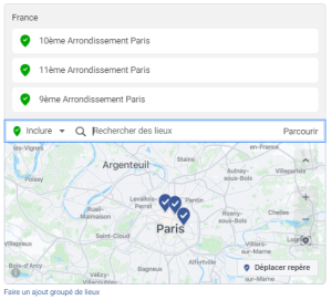 Ciblage Facebook géographique - Paris