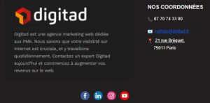 Newsletter Digitad Paris - Partager ses réseaux sociaux